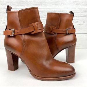 Ralph Lauren//Purple Label Brown Leather Bootie